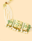 Jadau Gold Jhumka Necklace Set