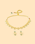 Floral Jadau Gold Necklace Set
