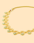 Floral Jadau Gold Necklace Set