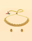 Gold Coin Temple Necklace Set