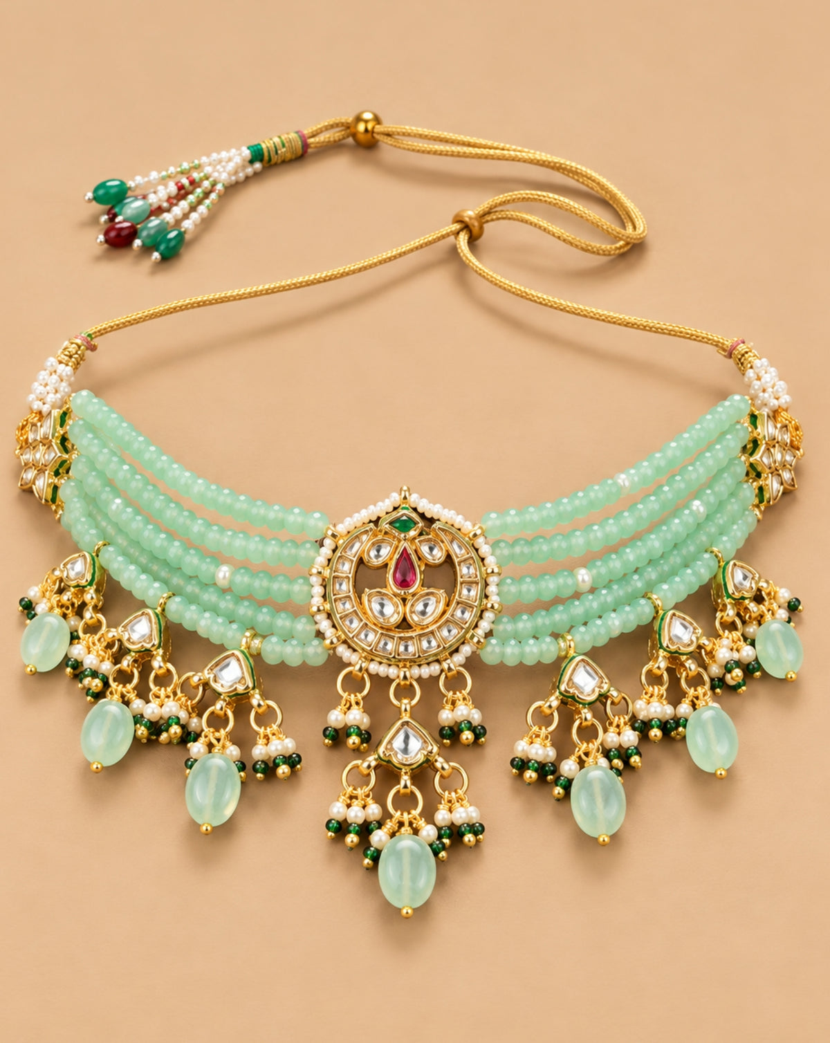Kundan Mint Choker Set