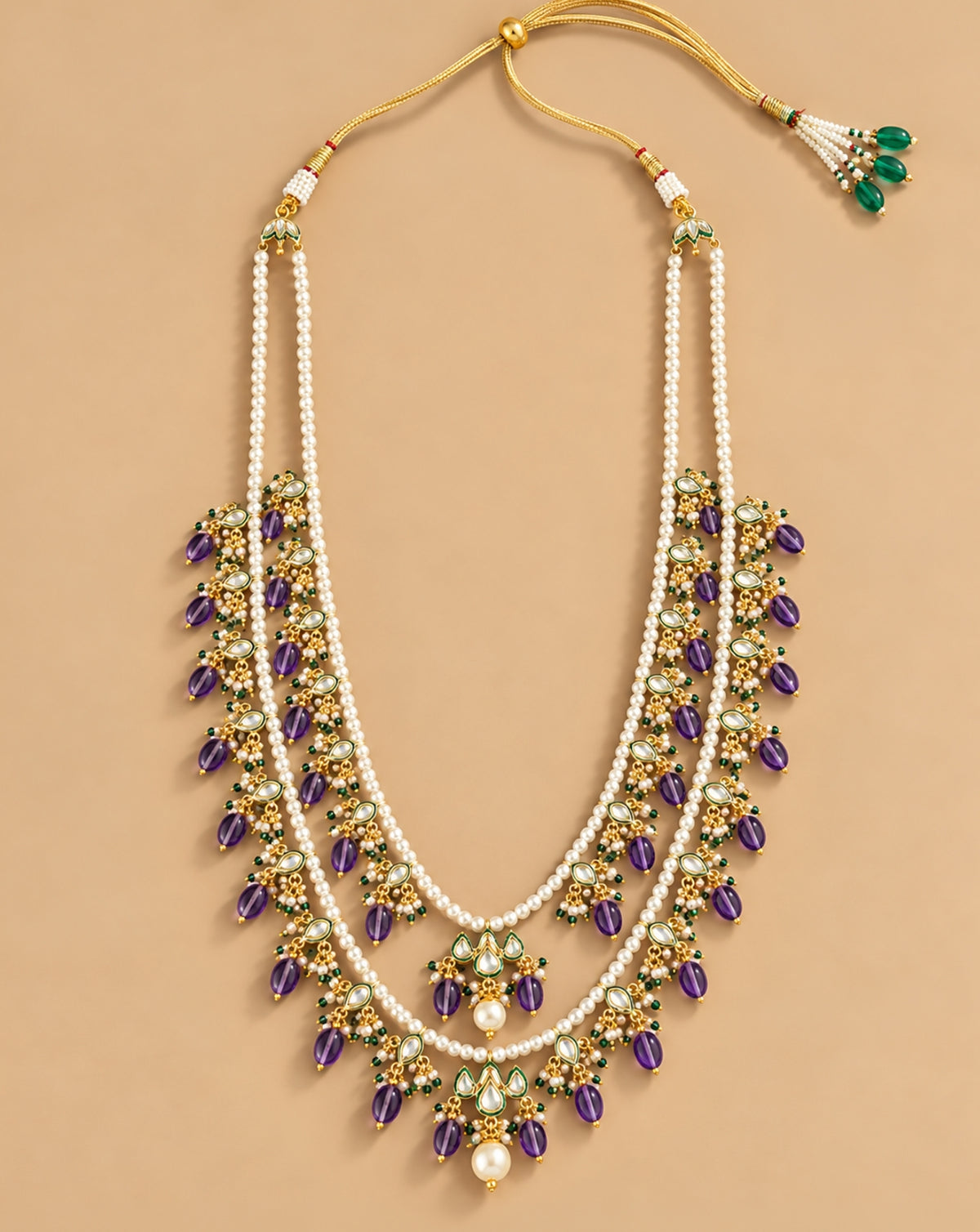 Kundan Two Layer Necklace Set