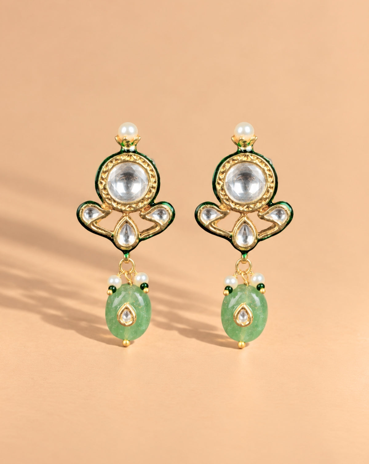 Kundan Pearl Collar Necklace Set