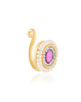 Ruby Temple Gold Nose Pin
