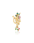 Chanderi Temple Pearl Gold Nose Ring