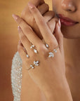 Zircon Leaf Palm Cuff