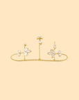 Zircon Leaf Palm Cuff