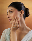 Zircon Leaf Palm Cuff