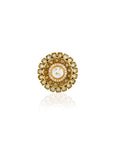 Turquoise Polki Kundan Statement Ring