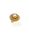 Turquoise Polki Kundan Statement Ring