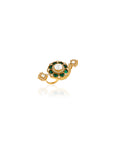 Green Kundan Polki Two-Finger Ring