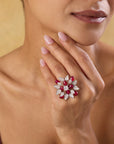 Ruby Zirconia Cocktail Ring