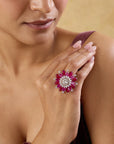 Ruby Zirconia Statement Ring