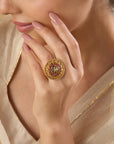 Meena Temple Statement Ring