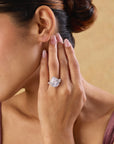 White Zirconia Statement Ring