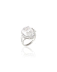 White Zirconia Statement Ring