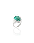 Emerald Zirconia Statement Ring