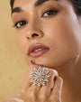 White Zircon Cocktail Ring