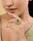 Chitrini Kundan Polki Ring