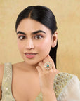Chitrini Kundan Polki Ring
