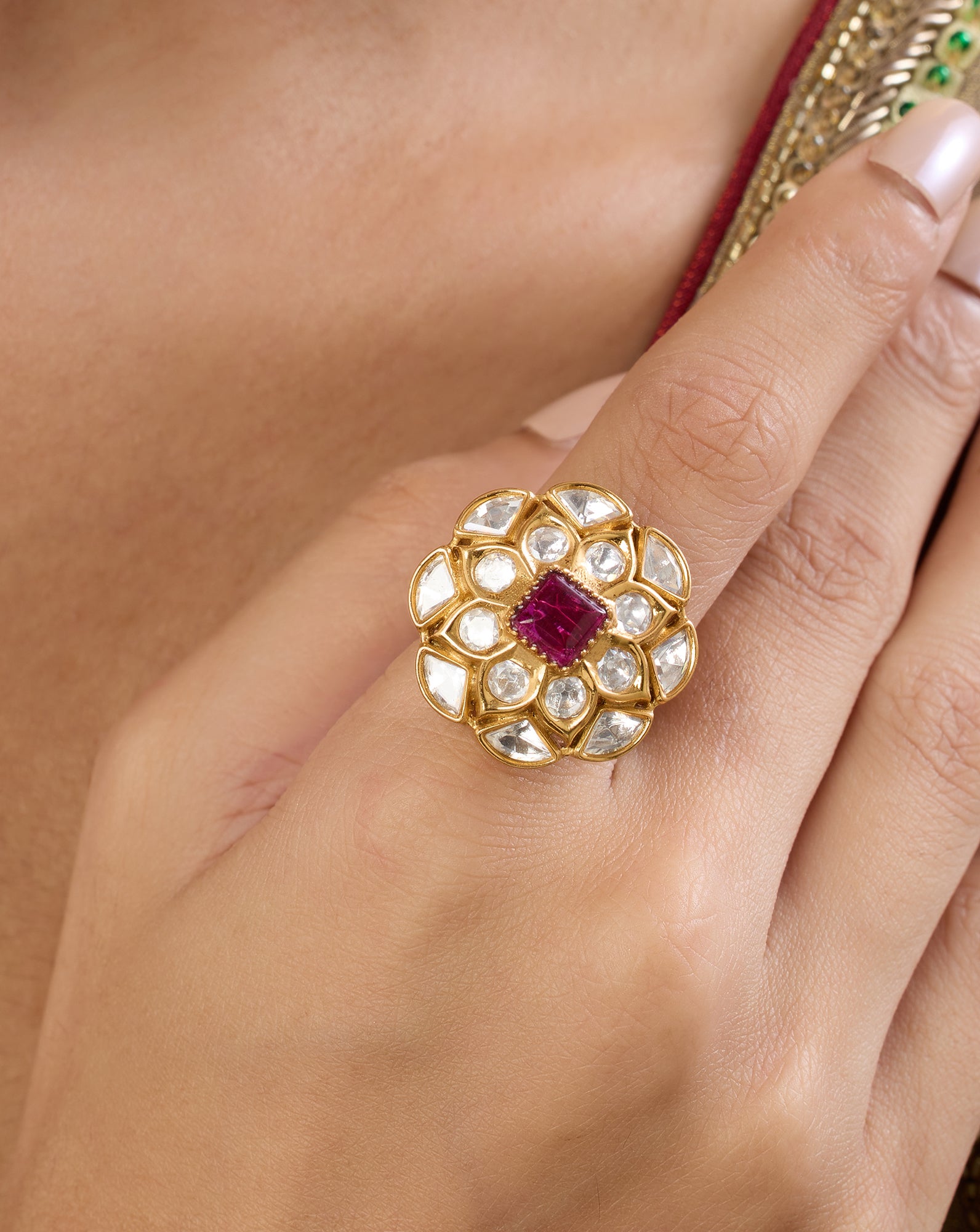 Ruhika Kundan Ring