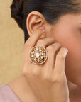 Gholi Kundan Polki Ring