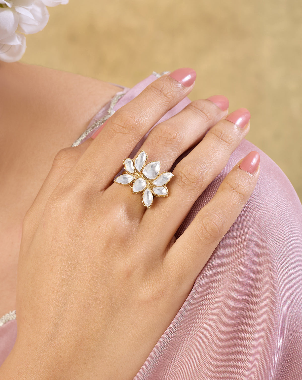 Kamal Kundan Polki Ring – indinoor