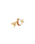 Kundan Statement Gold Two-Finger Ring
