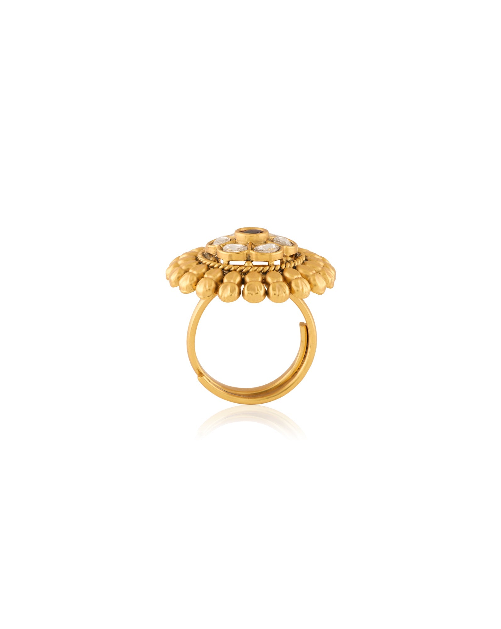 Temple Gold Statement Ring
