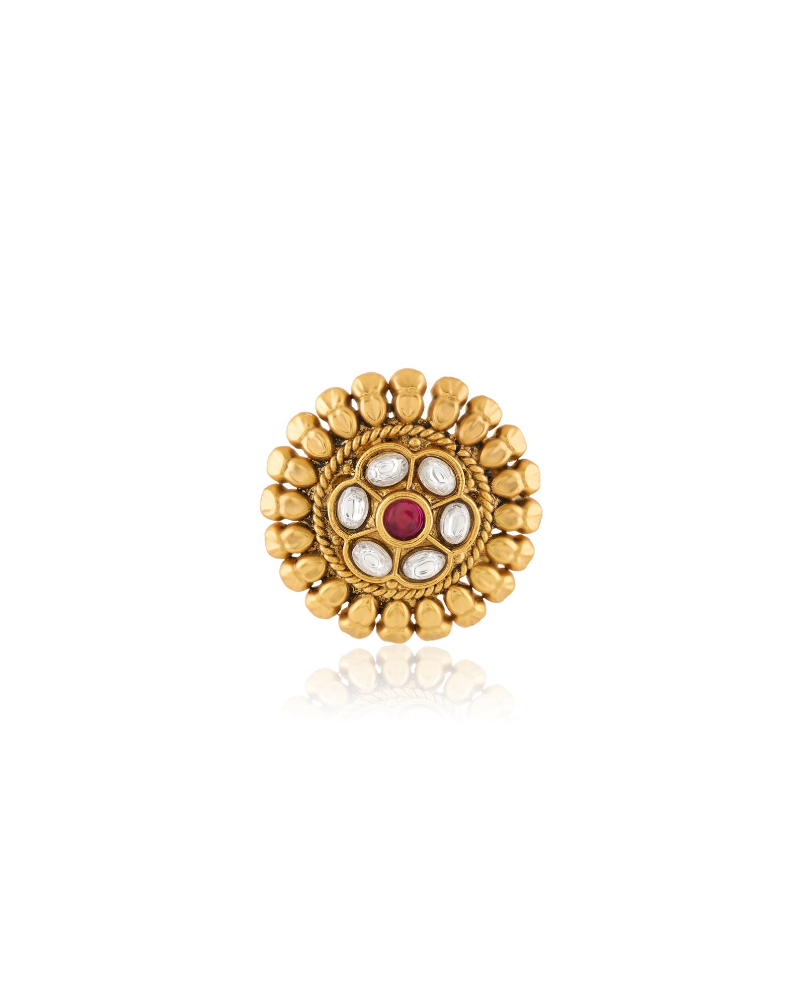 Temple Gold Statement Ring