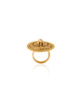 Ganesha Temple Gold Statement Ring
