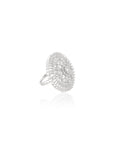 Diamante Zircon Statement Silver Ring