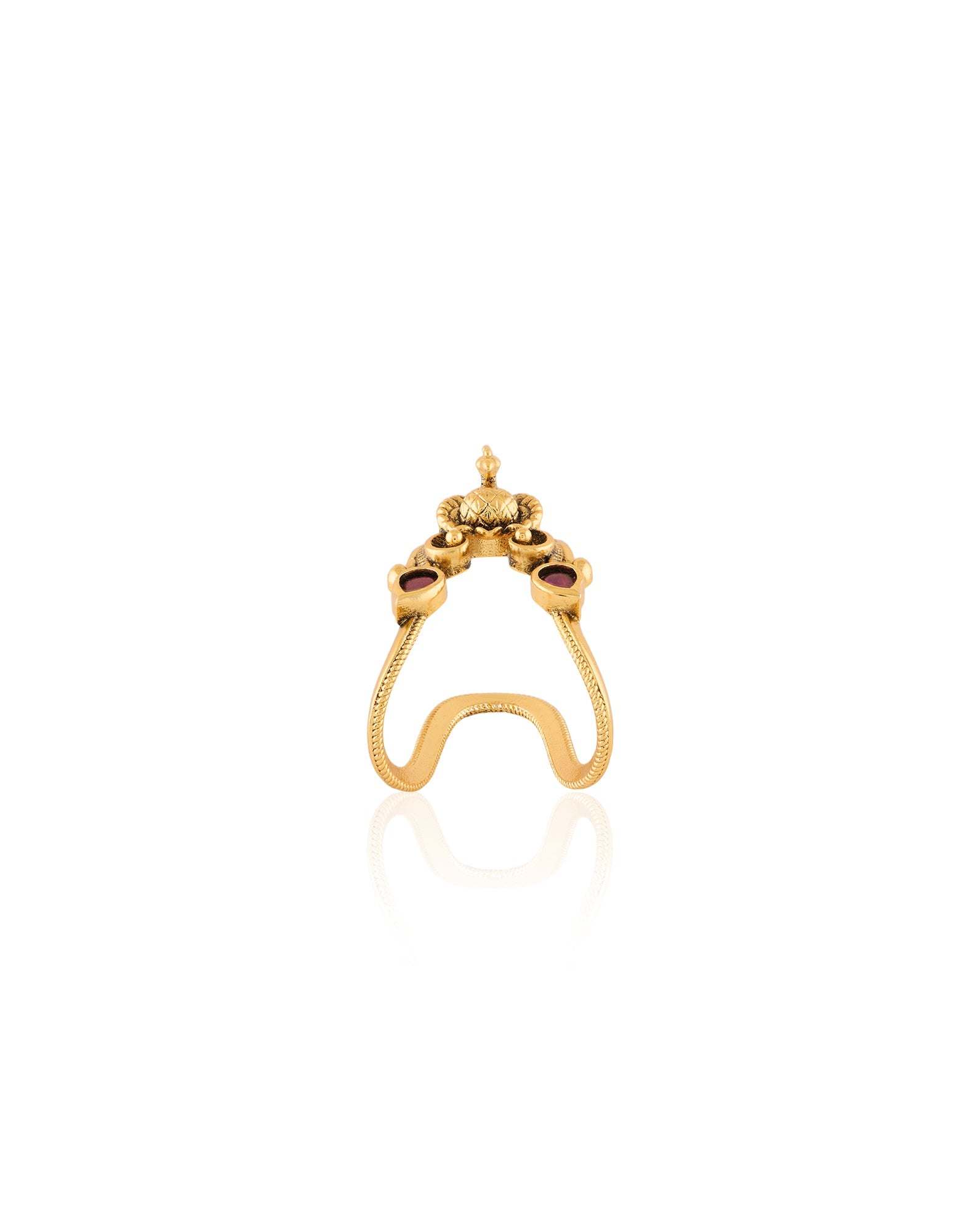 Gold Temple Ghoda Ring