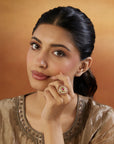 Ruby Jadau Gold Statement Ring