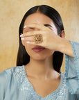 Gold Temple Statement Ring