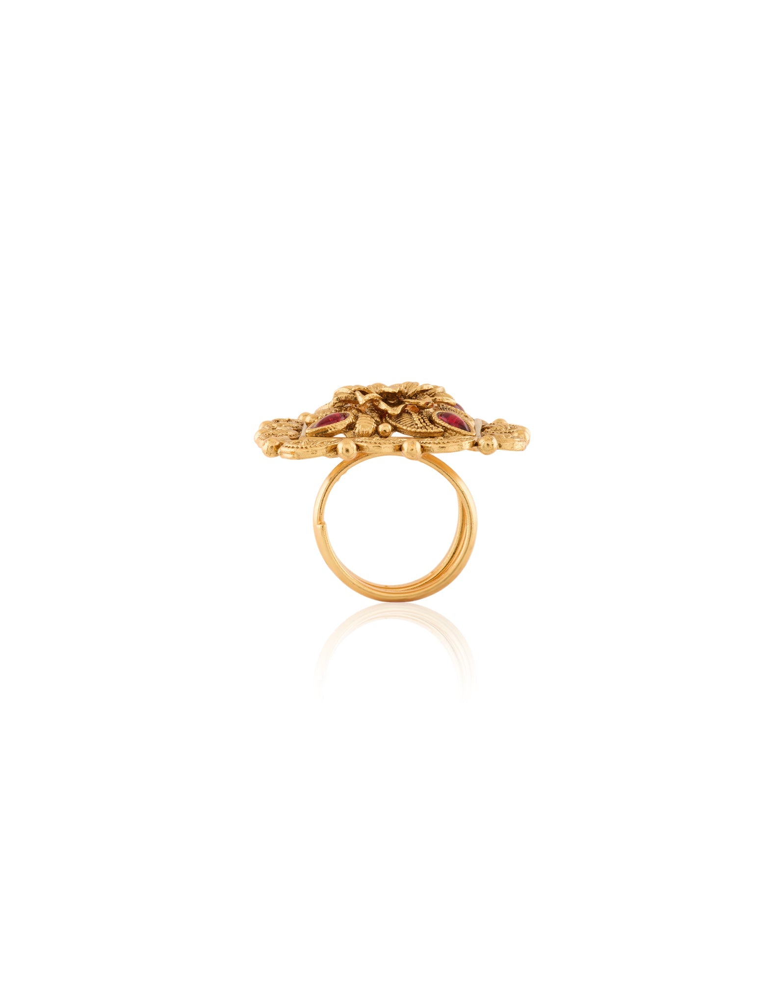 Gold Temple Statement Ring
