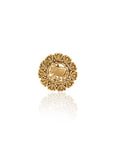 Gold Elephant Temple Statement Ring