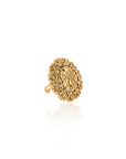 Gold Elephant Temple Statement Ring