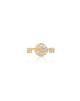 Zircon Gold Two-Finger Ring