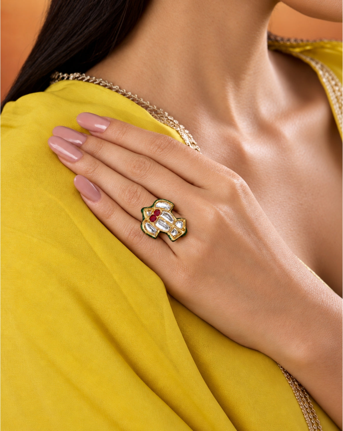 Matsya Kundan Ring