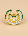 Crescent Kundan Ring