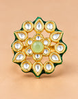 Floral Kundan Ring