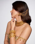 Temple Antique Gold Polish Ear Chains