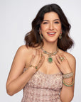 Statement Kundan Polki Gold Bangle