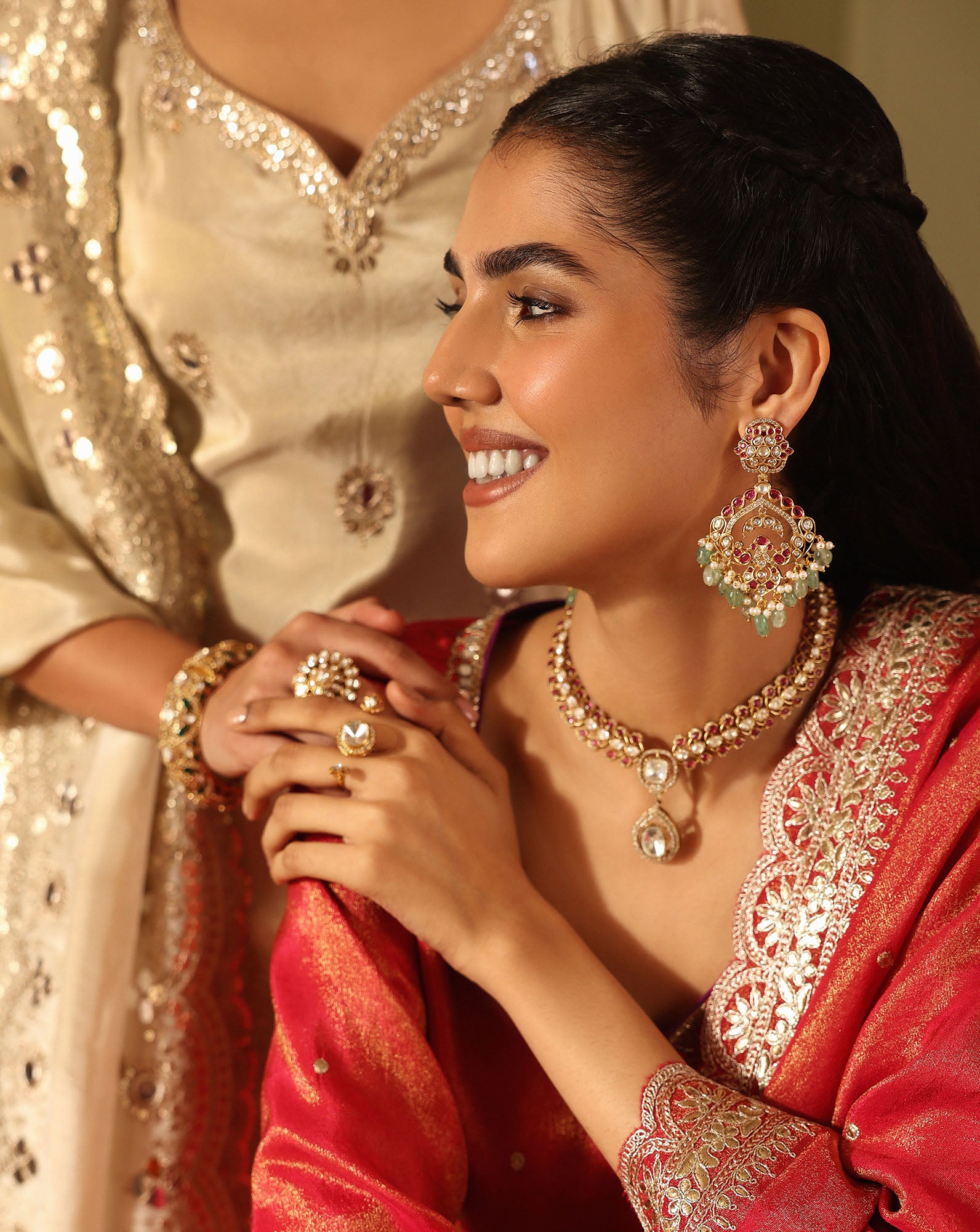 Polki Kundan Cocktail Ring