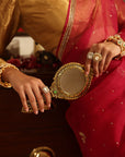 Kundan Polki Square Statement Ring