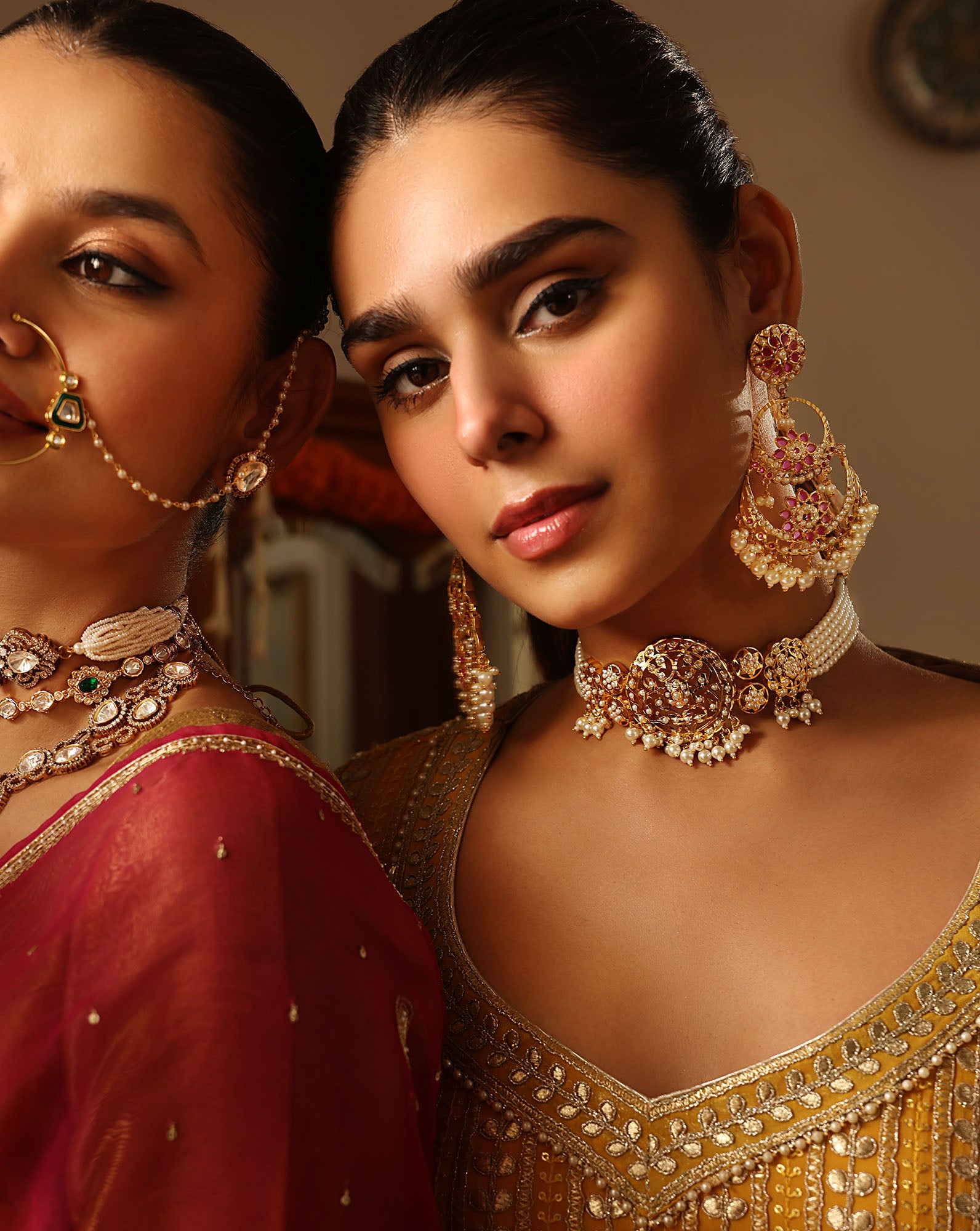 Punjabi Jadau Choker Necklace Set