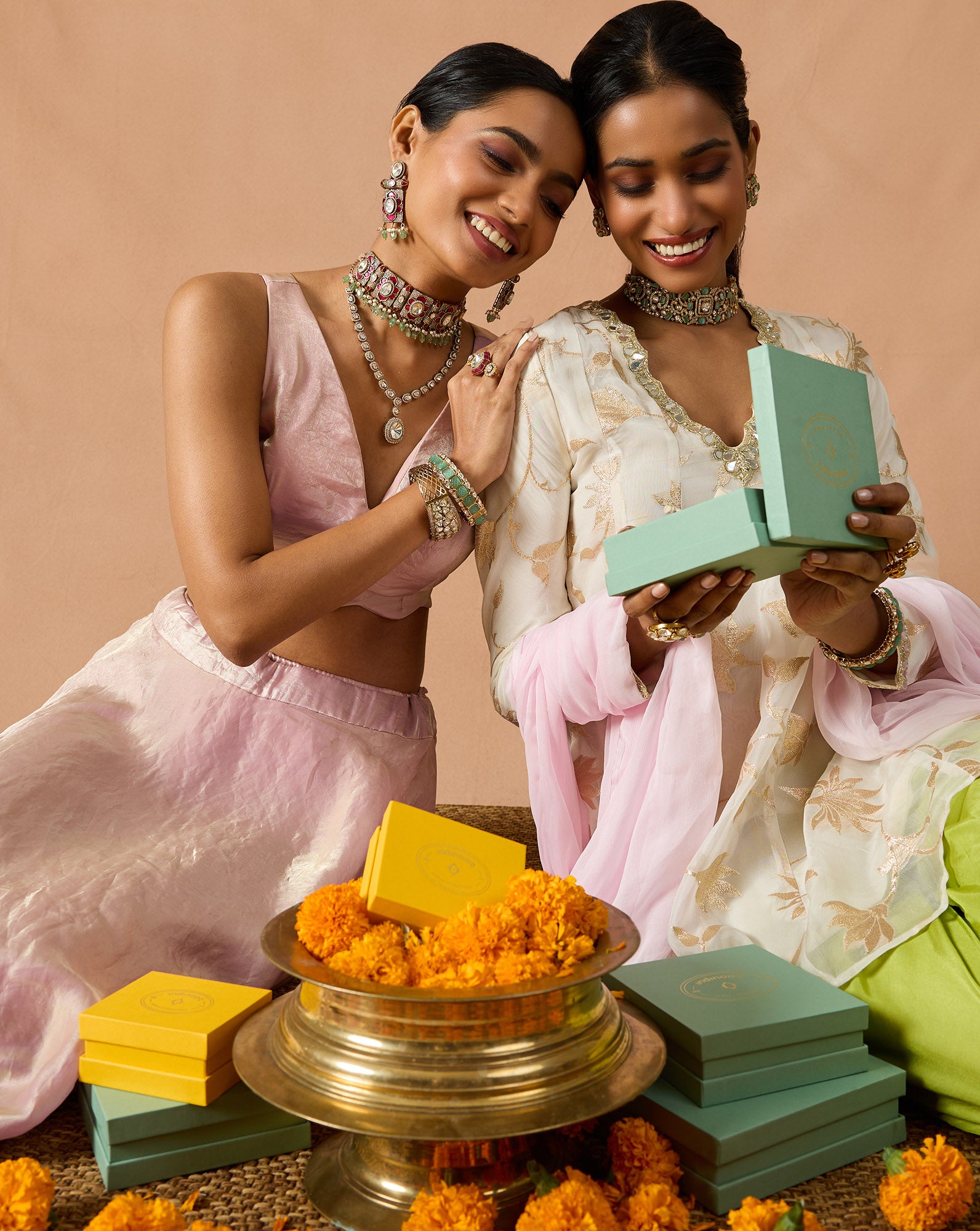 Kundan Necklace and Earrings Set
