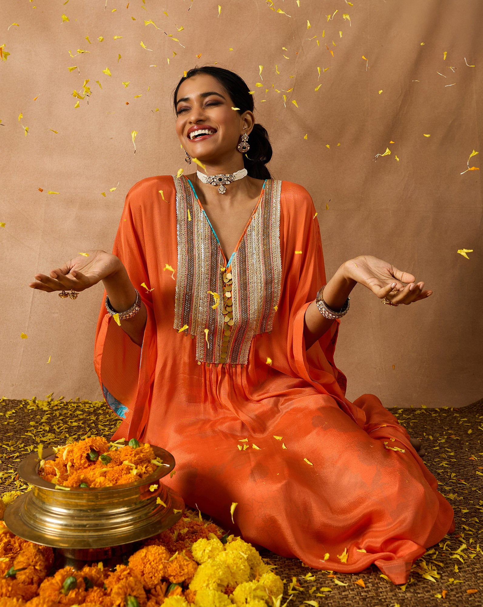 Kundan Polki Two-Head Ring