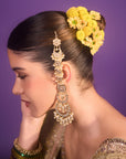 Kundan Polki Gold Bridal Chaandbali Earrings